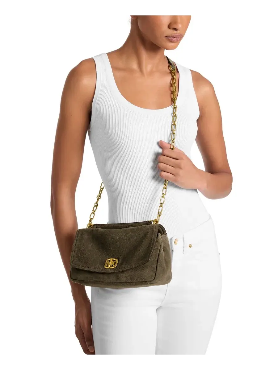 Сумка женская малая кросс-боди 100% кожа Michael Kors Turn-Lock MICHAEL — изображение 3 из 5, лоден