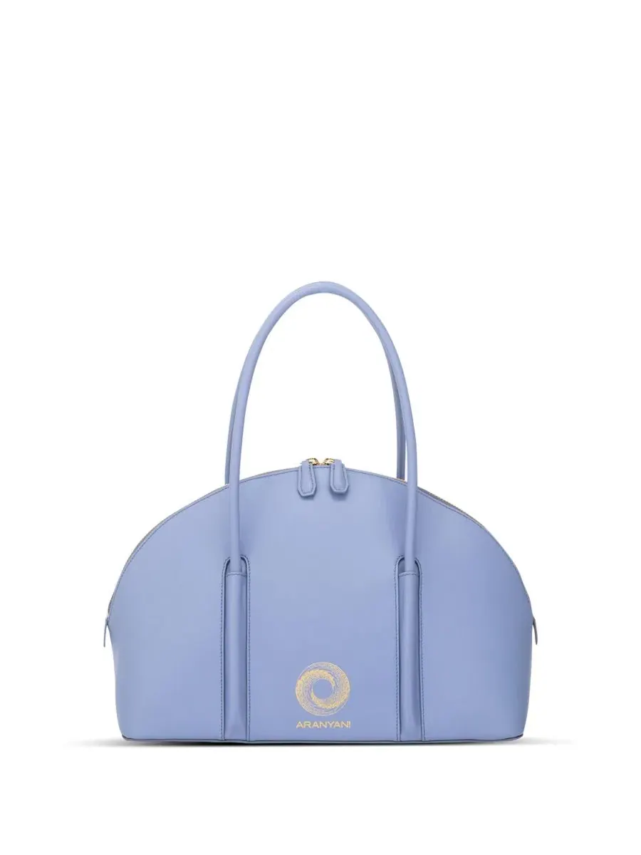 Сумка через плечо из итальянской кожи Kiko 14 Hand-Painted Italian Leather Flap Bag Aranyani — синий