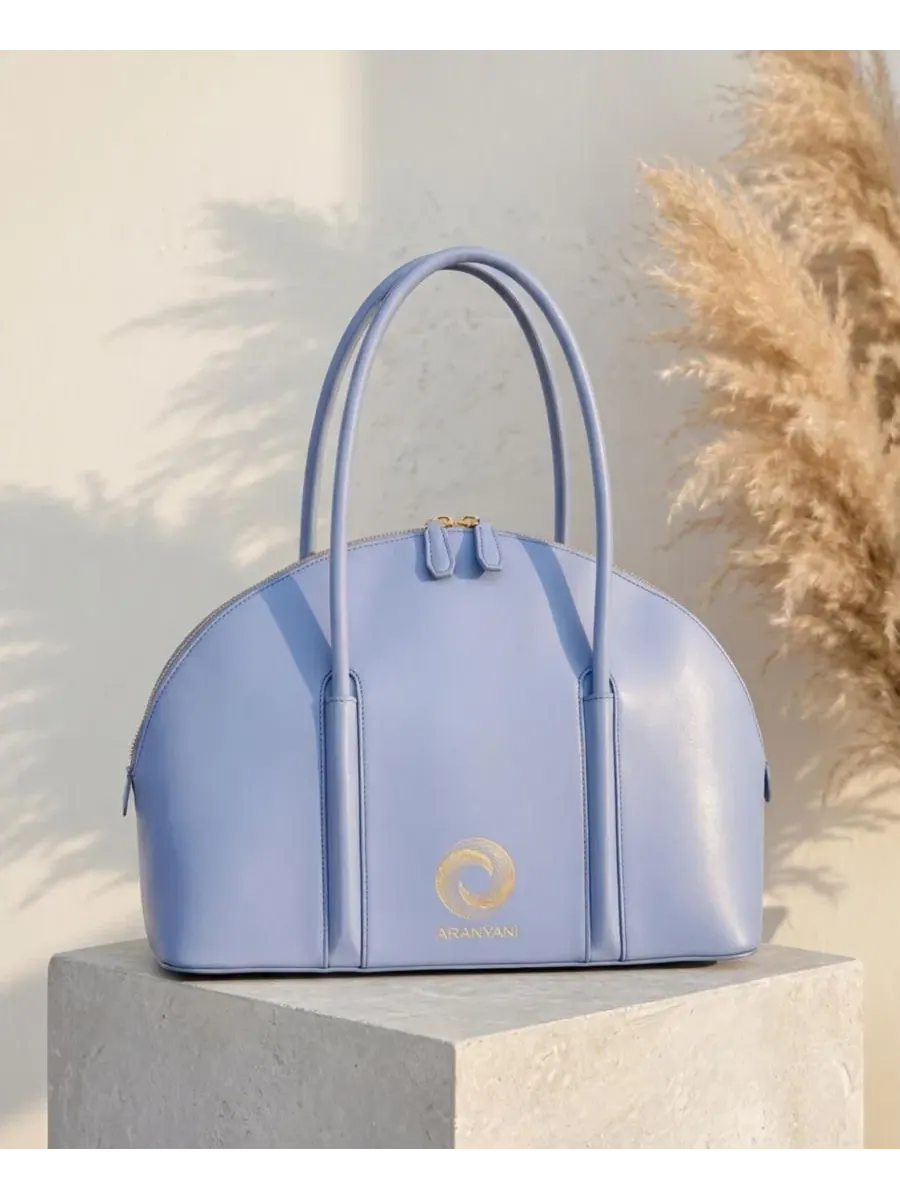 Сумка через плечо из итальянской кожи Kiko 14 Hand-Painted Italian Leather Flap Bag Aranyani — изображение 3 из 3, синий