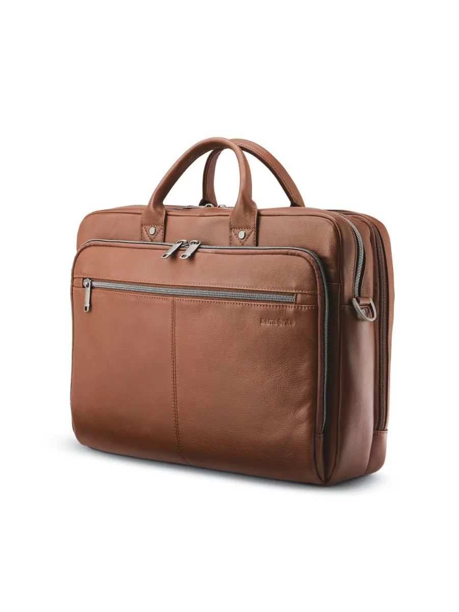 Классический кожаный футляр с верхней загрузкой Samsonite — коричневый