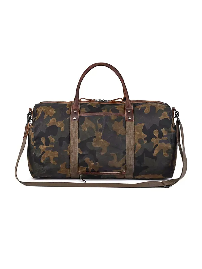 Дорожная сумка Hillside Bee-Wax Canvas TSD BRAND — изображение 2 из 11, оливковый