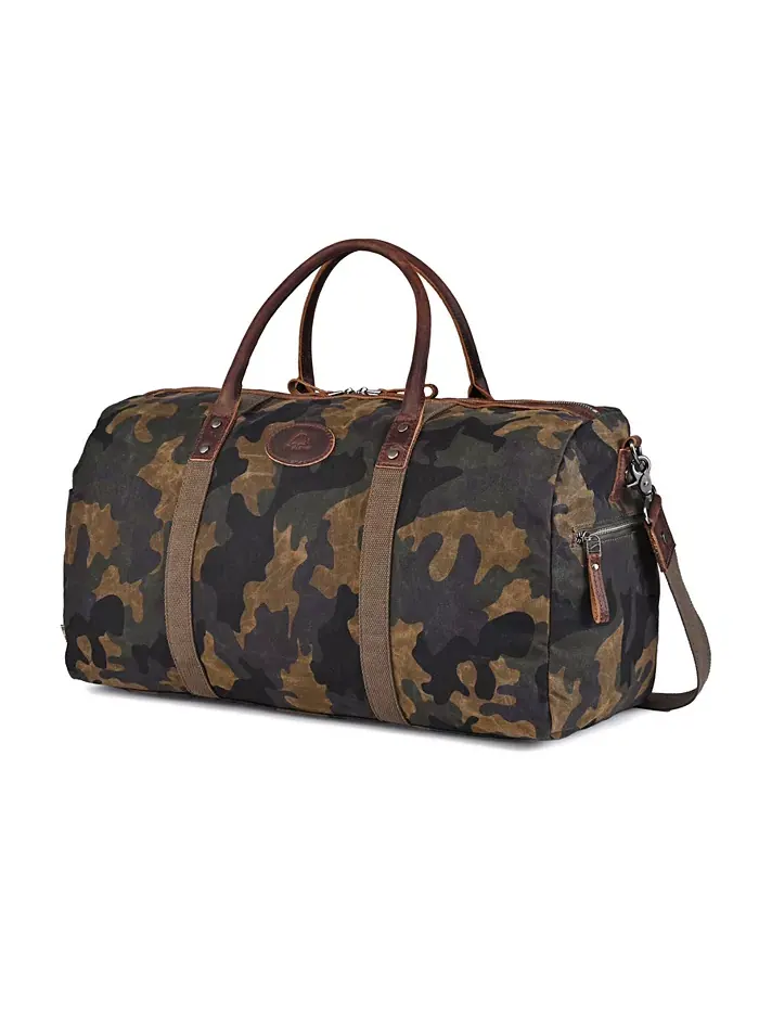 Дорожная сумка Hillside Bee-Wax Canvas TSD BRAND — изображение 3 из 11, оливковый