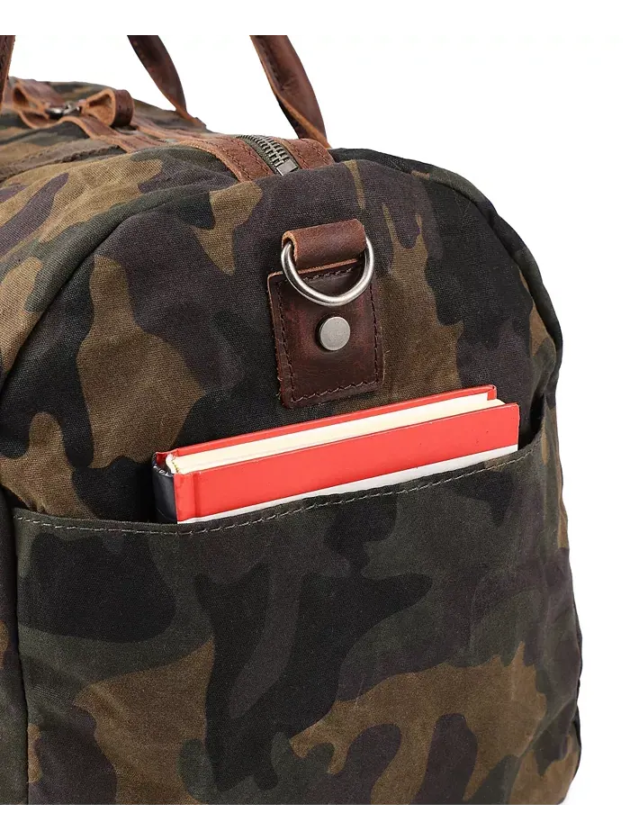 Дорожная сумка Hillside Bee-Wax Canvas TSD BRAND — изображение 7 из 11, оливковый