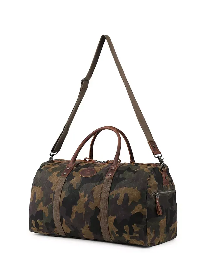 Дорожная сумка Hillside Bee-Wax Canvas TSD BRAND — изображение 9 из 11, оливковый