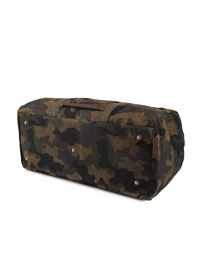Дорожная сумка Hillside Bee-Wax Canvas TSD BRAND — изображение 10 из 11, оливковый