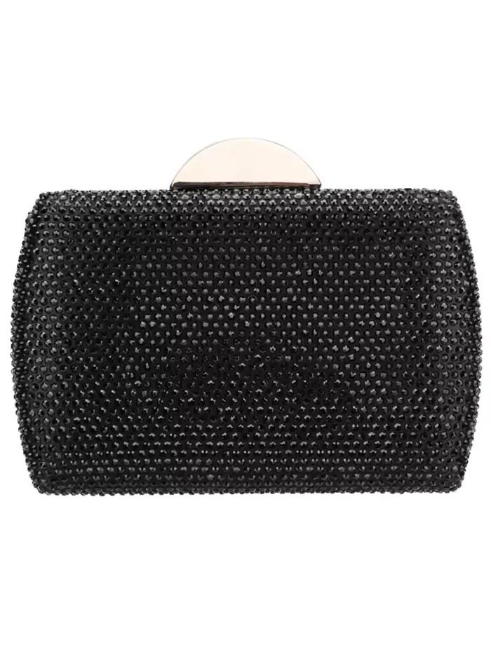 Женская кристальная сумочка-клатч Minaudiere Nina — изображение 1 из 4, черный