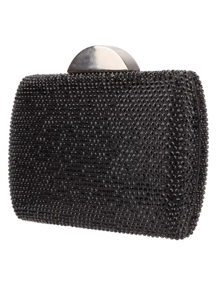 Женская кристальная сумочка-клатч Minaudiere Nina — изображение 3 из 4, черный