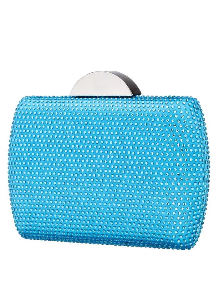 Женская кристальная сумочка-клатч Minaudiere Nina — изображение 2 из 4, синий
