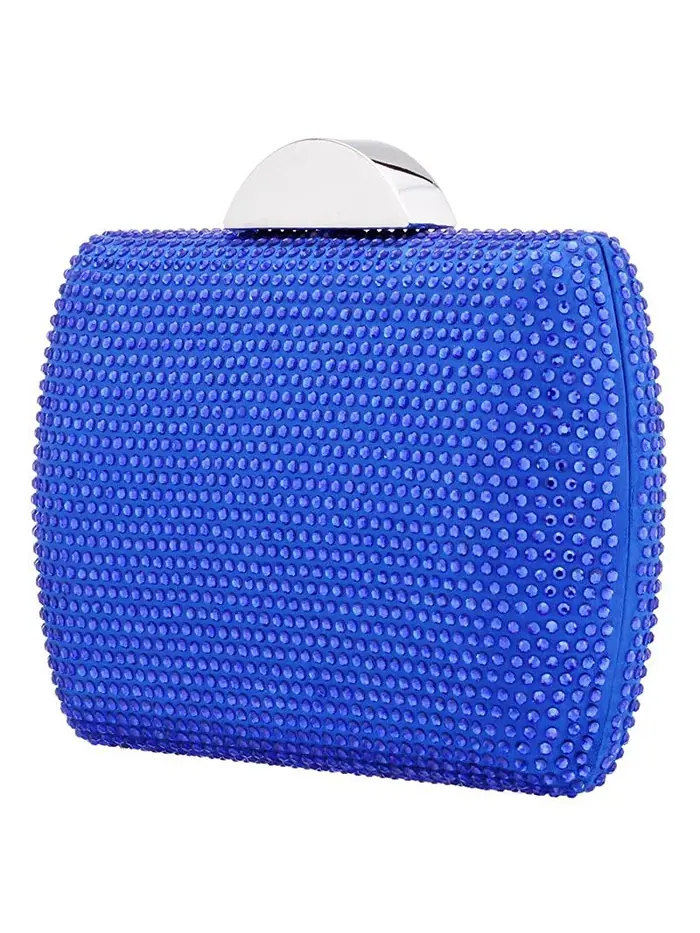 Женская кристальная сумочка-клатч Minaudiere Nina — изображение 3 из 5, синий
