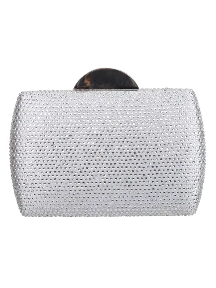 Сумка Women's Crystal Minaudiere Nina — изображение 1 из 5, серебристый