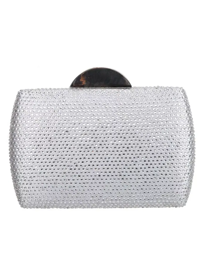 Сумка Women's Crystal Minaudiere Nina — изображение 3 из 5, серебристый