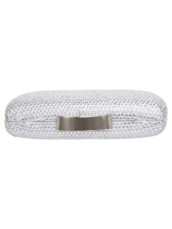 Сумка Women's Crystal Minaudiere Nina — изображение 4 из 5, серебристый