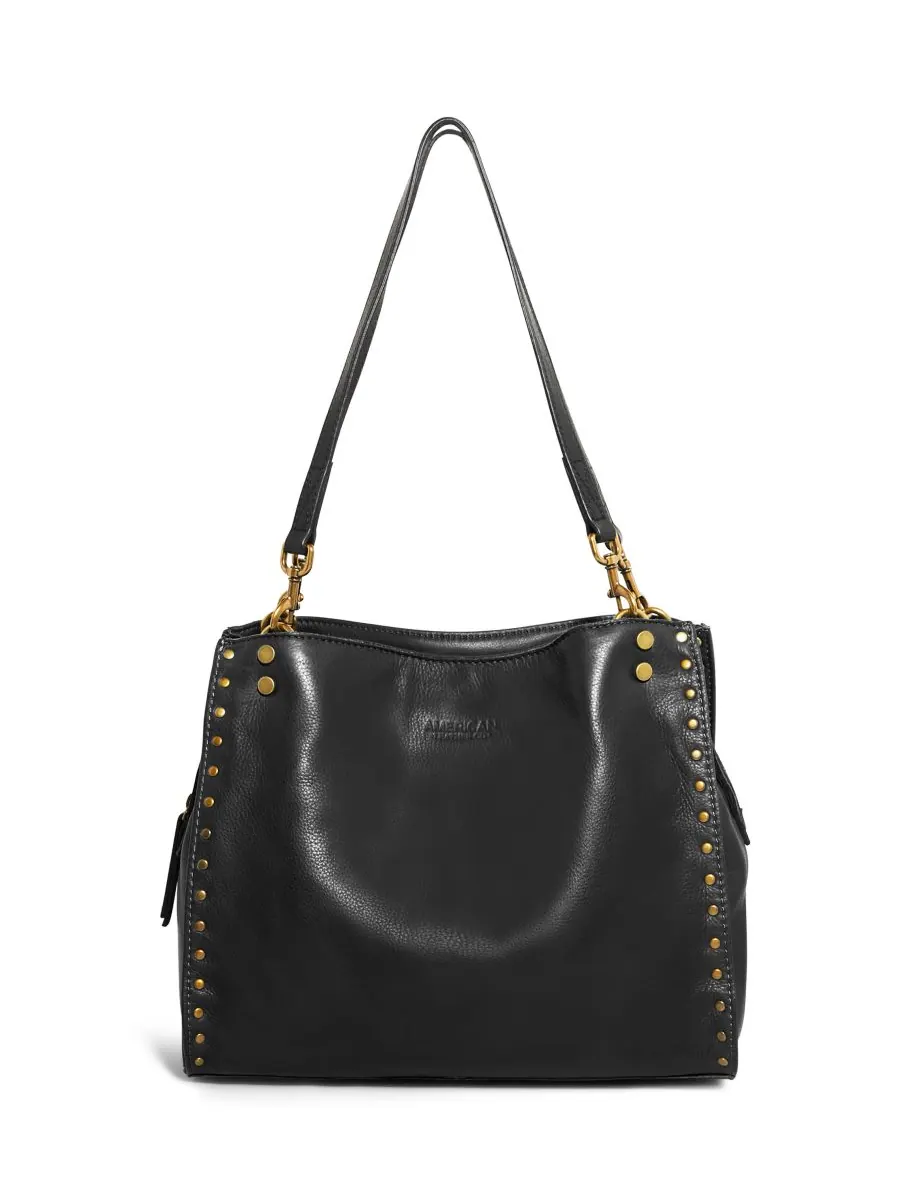 Сумка-портфель LENOX с заклепками и тройным входом American Leather Co