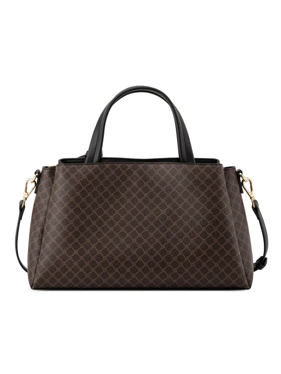 Сумка-шопер Nine West Luela Large Top Handle Satchel — изображение 2 из 4, коричневый/черный