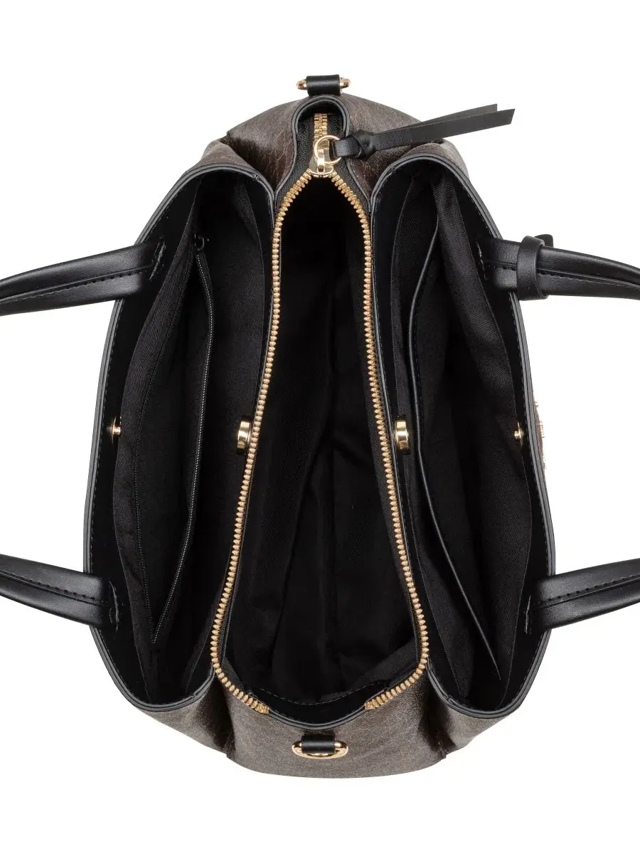 Сумка-шопер Nine West Luela Large Top Handle Satchel — изображение 4 из 4, коричневый/черный
