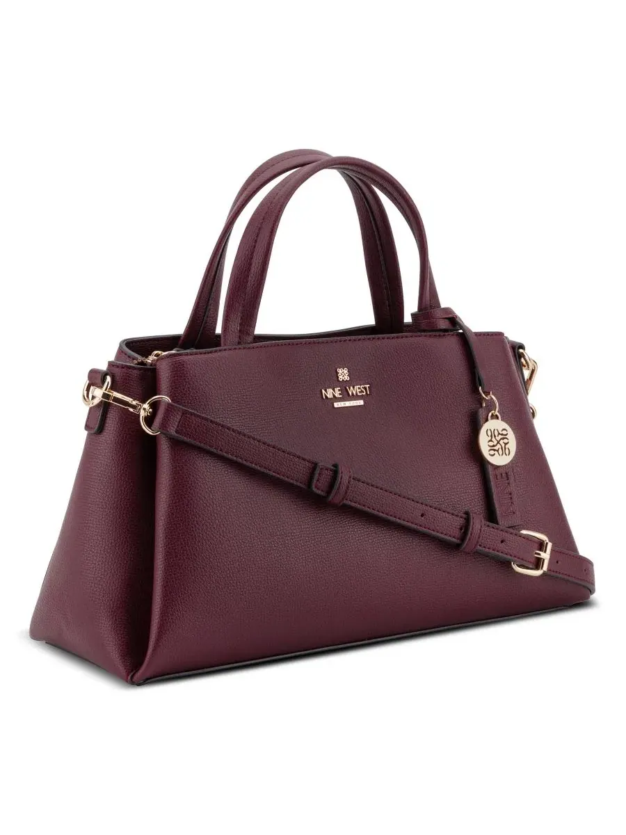 Сумка-тоут Nine West Luela Large Top Handle Satchel — изображение 3 из 4, черничный