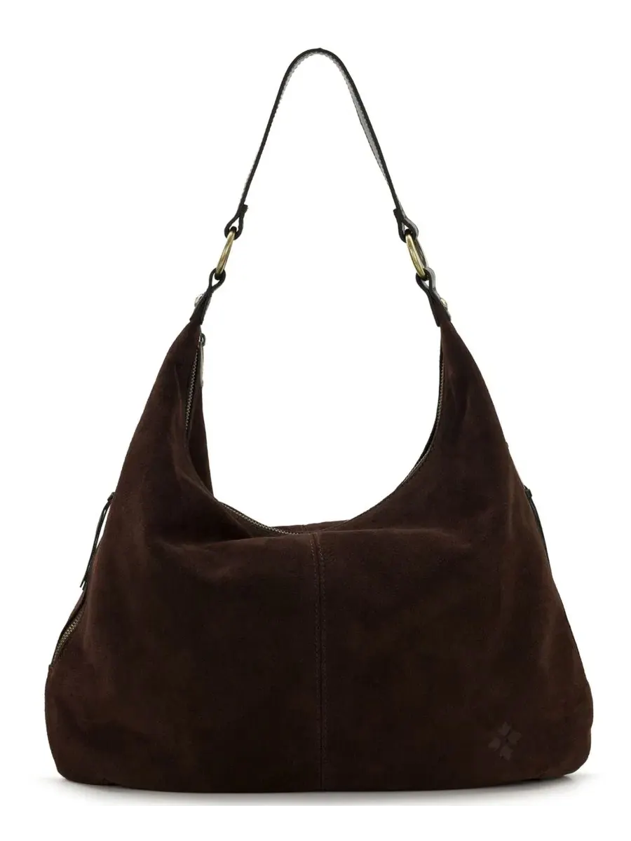 Сумка-хобо из замши Esther Large Suede Hobo Handbag Patricia Nash — коричневый