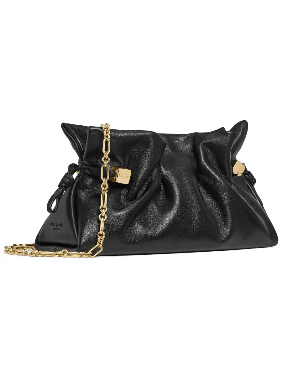 Небольшой клатч из замши Rio Dot Suede Small Clutch Handbag kate spade new york — изображение 2 из 6, черный