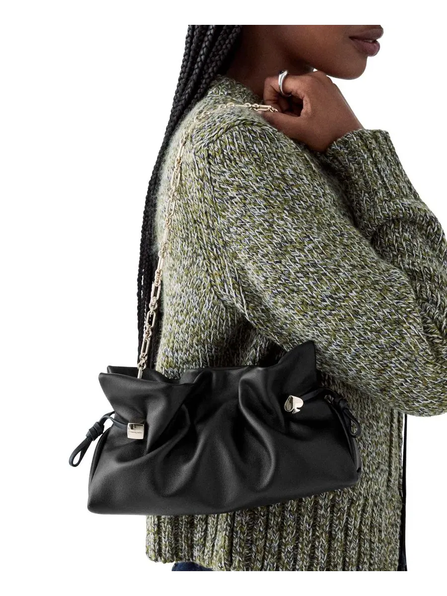 Небольшой клатч из замши Rio Dot Suede Small Clutch Handbag kate spade new york — изображение 5 из 6, черный