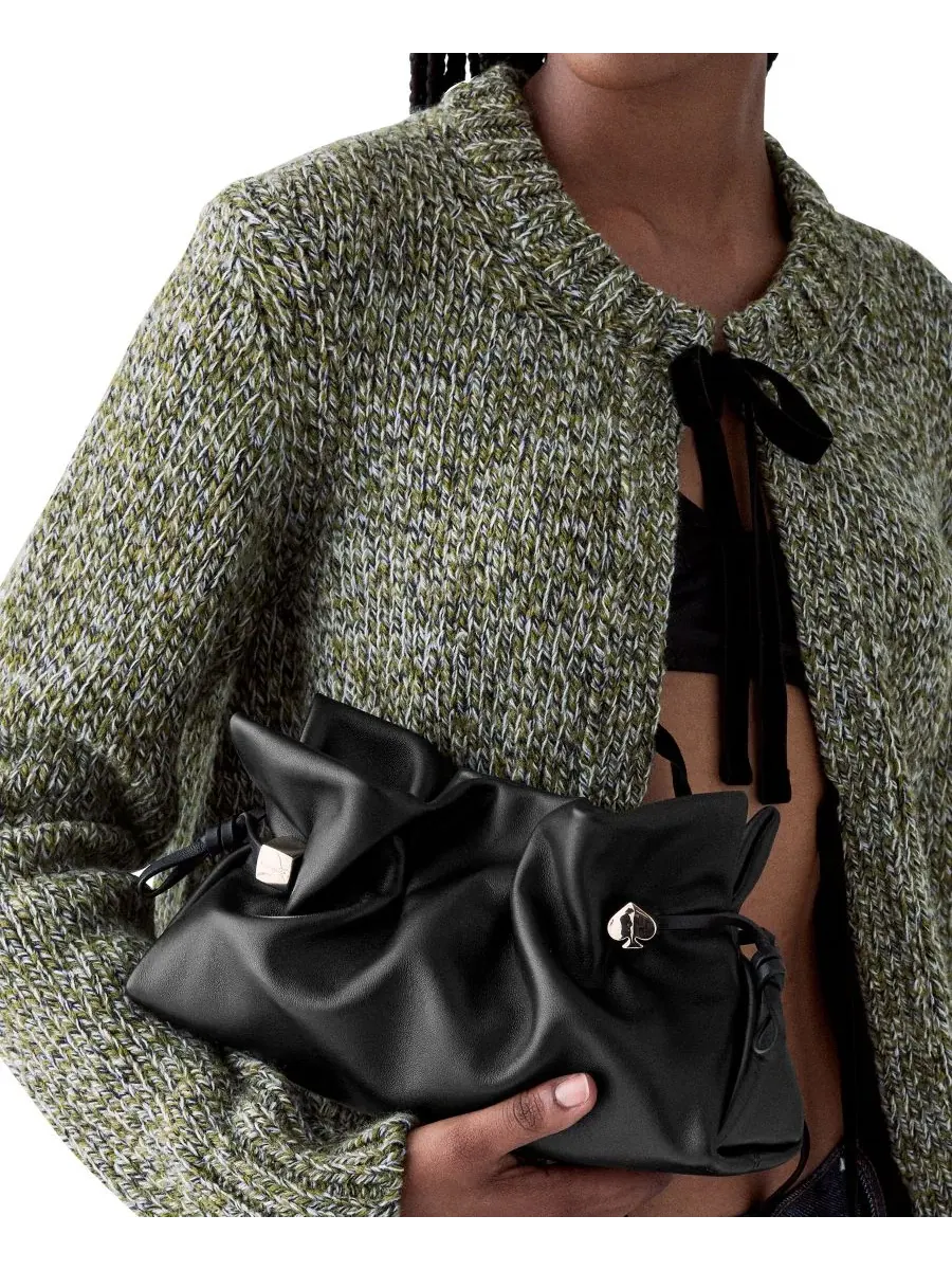 Небольшой клатч из замши Rio Dot Suede Small Clutch Handbag kate spade new york — изображение 6 из 6, черный