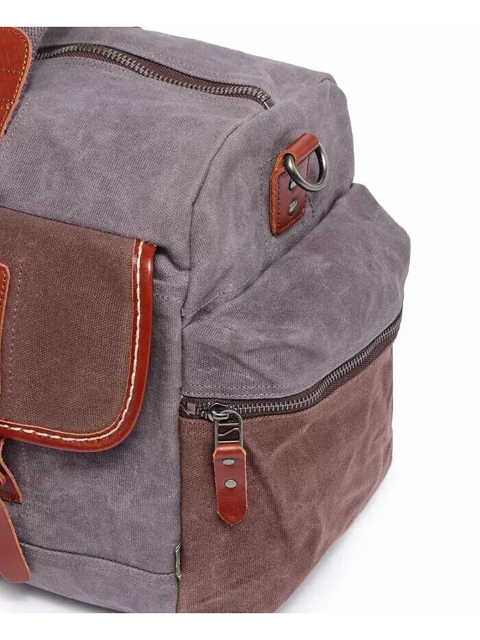 Дорожная сумка Stone Creek из вощеного холста TSD Brand, серая — изображение 14 из 14, серый