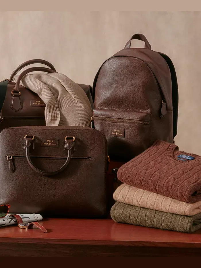 Мужская сумка Duffel из шагренированной кожи Polo Ralph Lauren — 6