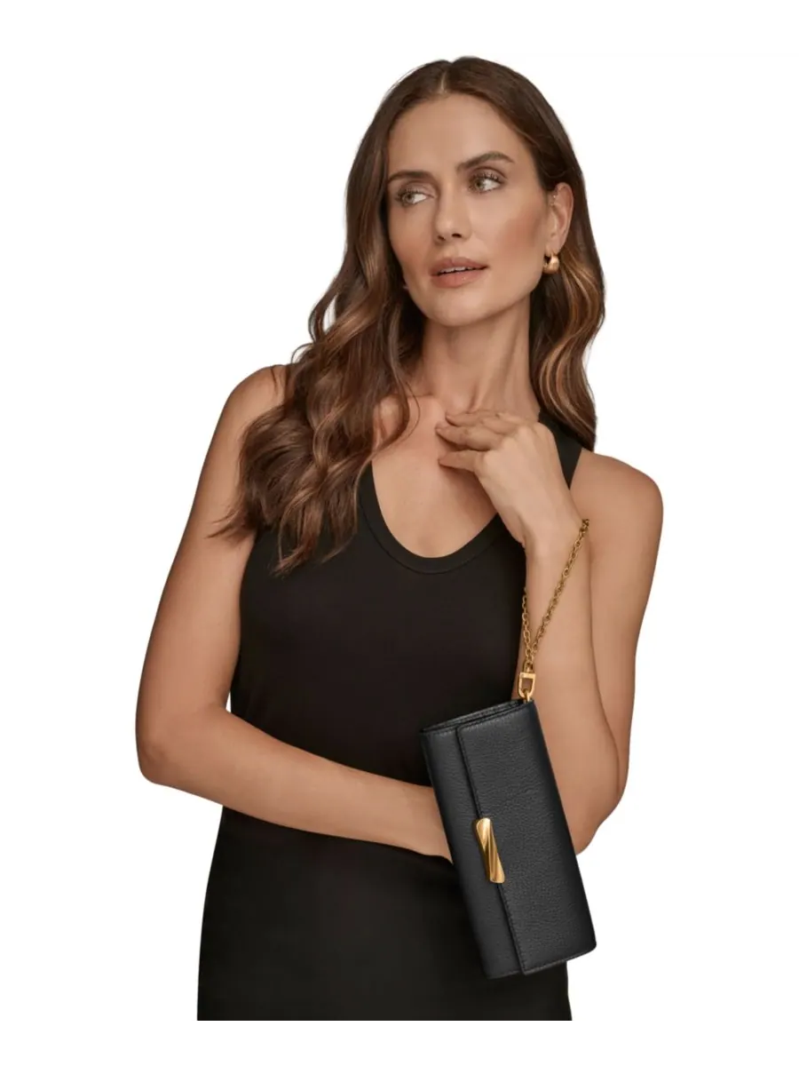 Женский кошелек Amagansett Donna Karan New York — изображение 2 из 7, черный/золотистый