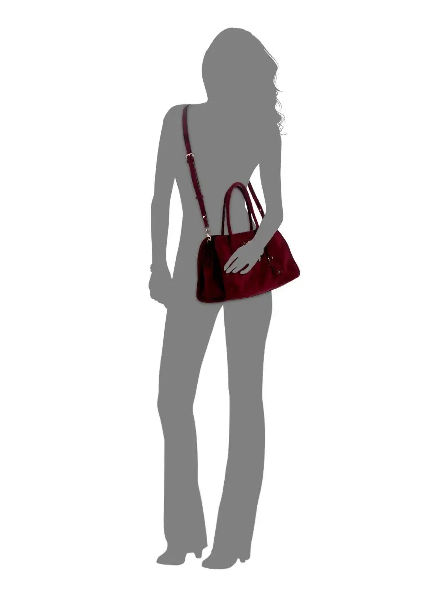 Сумка-шопер GUESS Samantha Girlfriend Large Satchel — изображение 5 из 5, фиолетовый