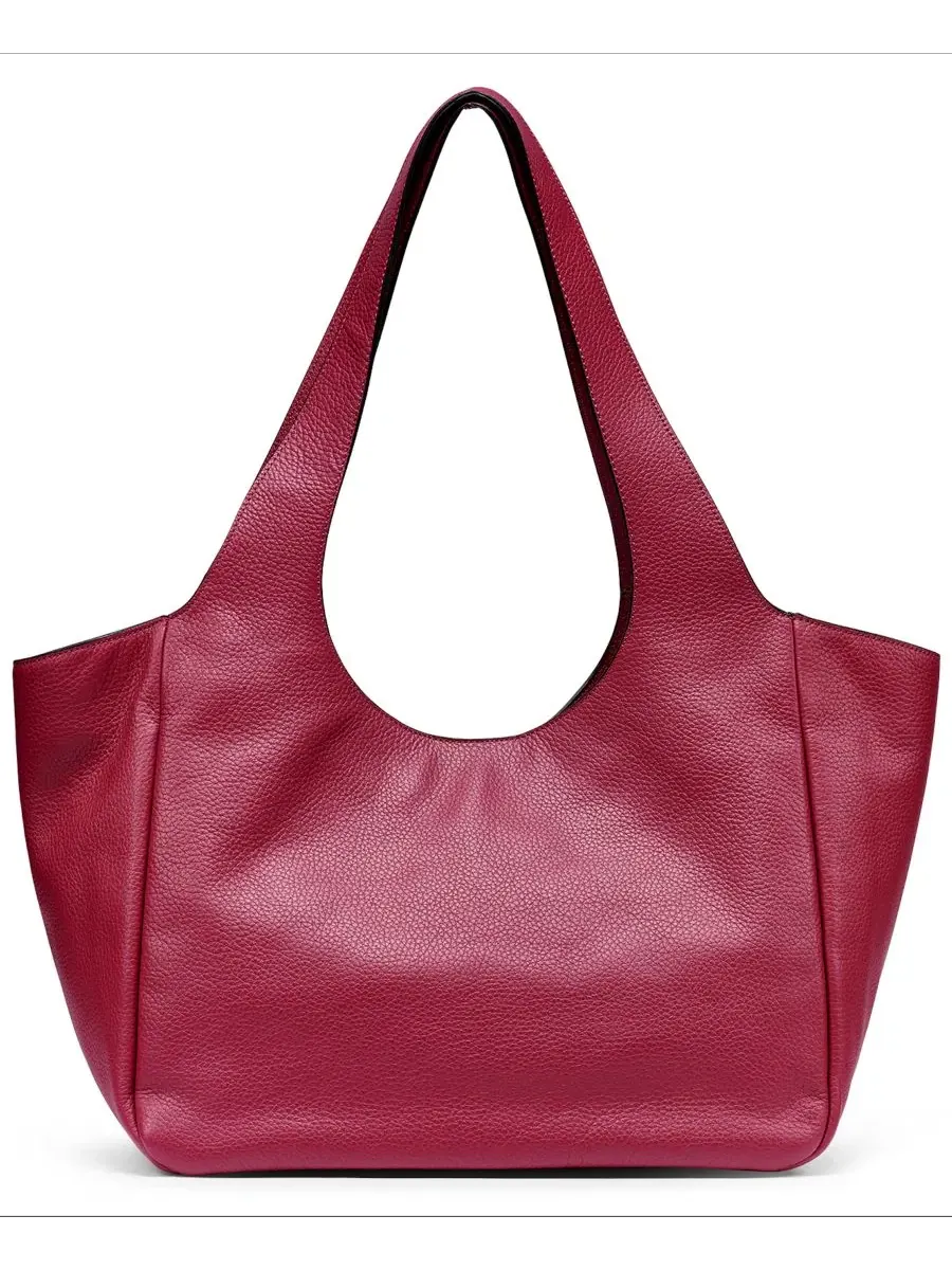 Сумка-шопер Ina Leather Extra-Large Tote KARL LAGERFELD PARIS — изображение 2 из 5, фиолетовый