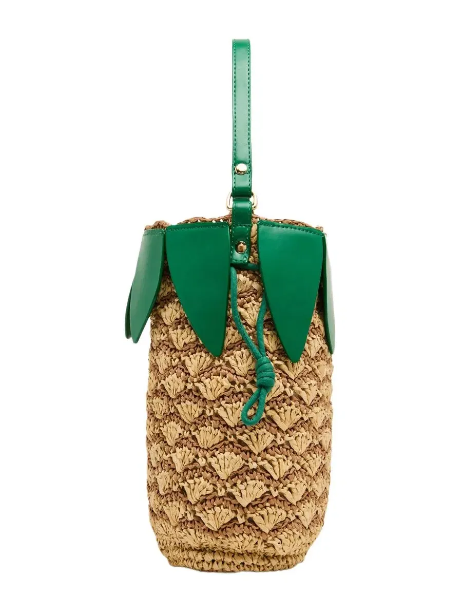 Мини-сумка через плечо с плетением Fellin Pine Betsey Johnson — изображение 5 из 6, прозрачный