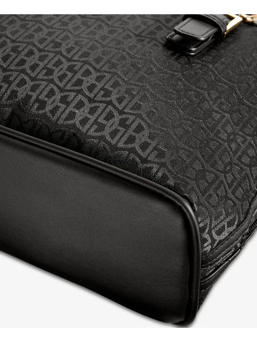 Жаккардовая сумка-шопер Dome Satchel Giani Bernini — изображение 3 из 4, черный