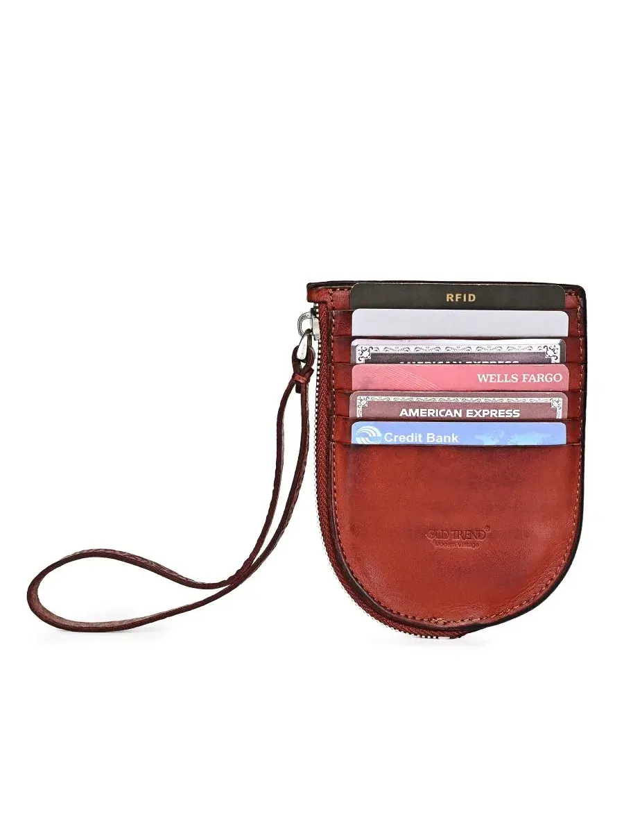 Визитница-кошелек из натуральной кожи Lily Traveler Mini OLD TREND — изображение 6 из 6, коричневый