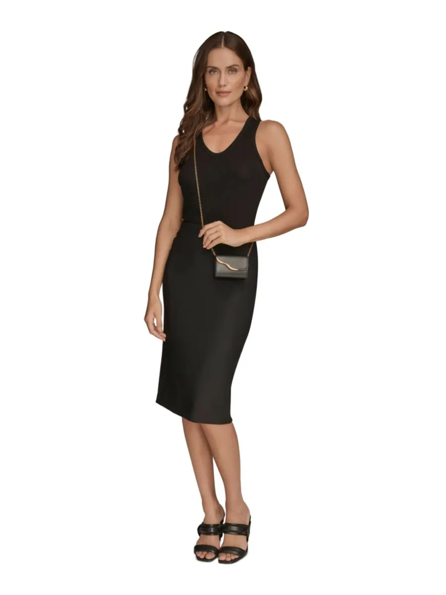 Женский кошелек Malverne String Wallet Donna Karan New York — изображение 2 из 8, черный/золотистый