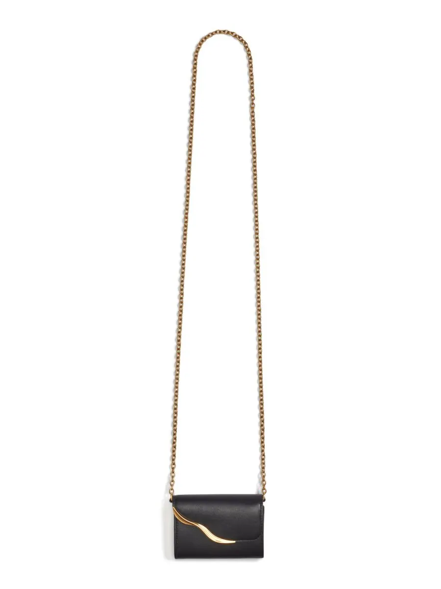 Женский кошелек Malverne String Wallet Donna Karan New York — изображение 4 из 8, черный/золотистый