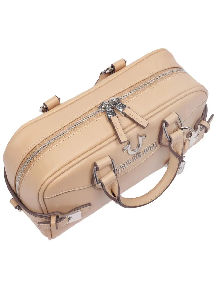 Женская сумка Brooks Smooth PU Belted Satchel с верхней ручкой и съемным плечевым ремнем True — 4