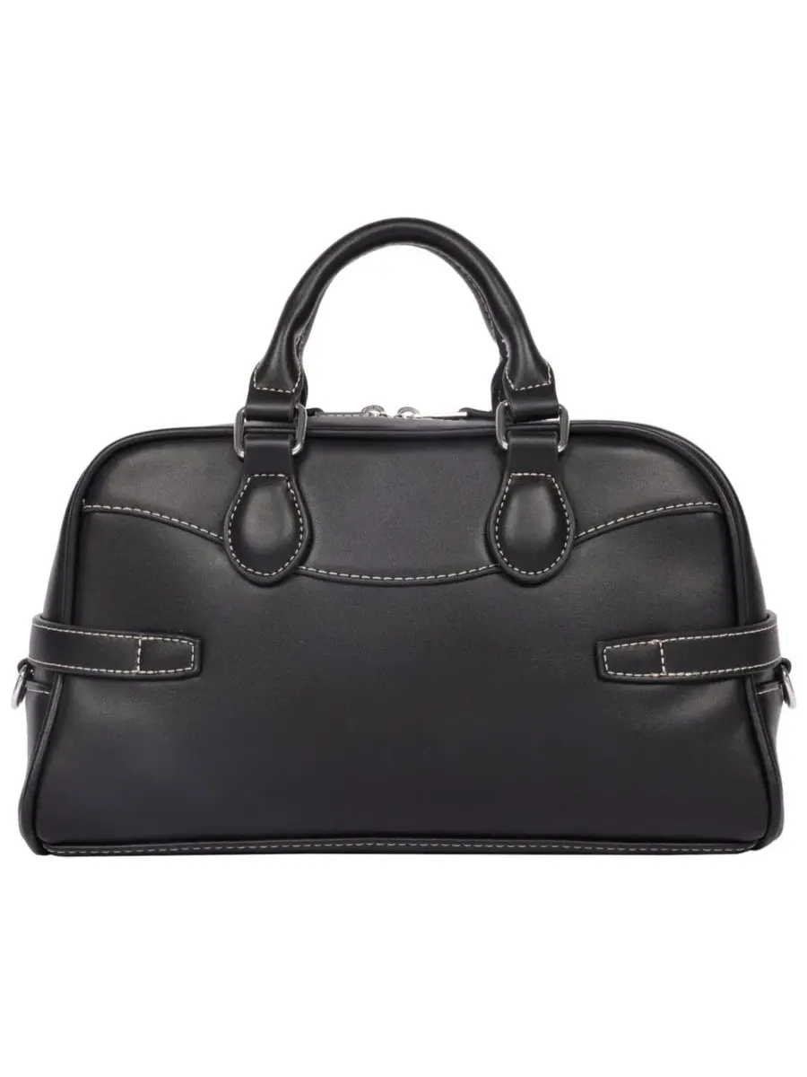 Женская сумка Brooks Smooth PU Belted Satchel с верхней ручкой и съемным плечевым ремнем True — 4
