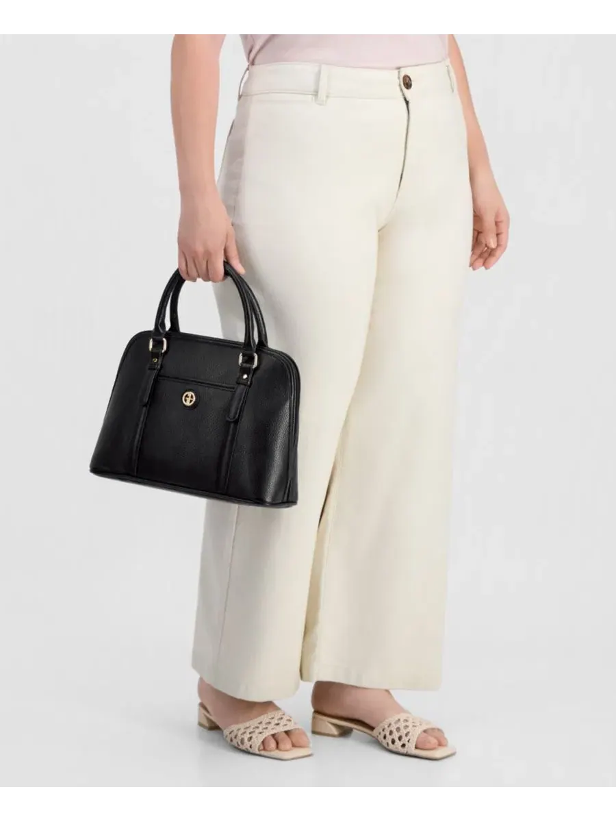Сумка-саквояж Pebble Detailed Dome Satchel Giani Bernini — изображение 2 из 7, черный