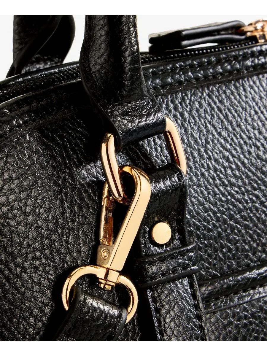 Сумка-саквояж Pebble Detailed Dome Satchel Giani Bernini — изображение 7 из 7, черный