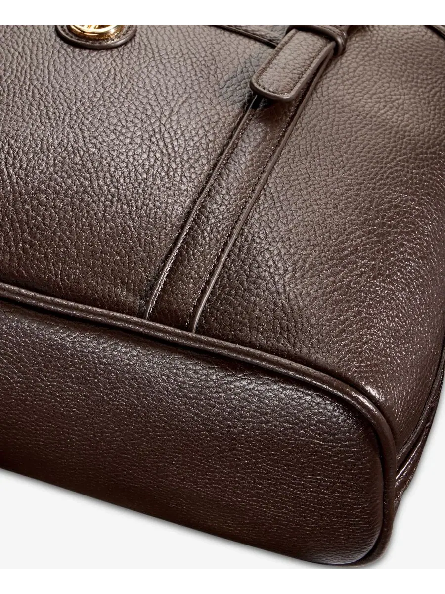 Сумка-саквояж Pebble Detailed Dome Satchel Giani Bernini — изображение 7 из 7, кофейный