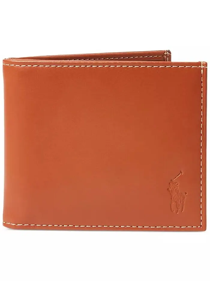 Мужской бумажник из полированной кожи Polo Ralph Lauren