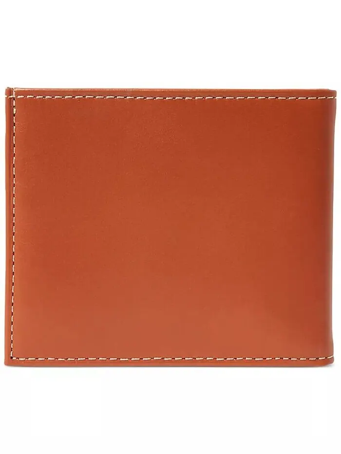 Мужской бумажник из полированной кожи Polo Ralph Lauren — изображение 3 из 3, коричневый