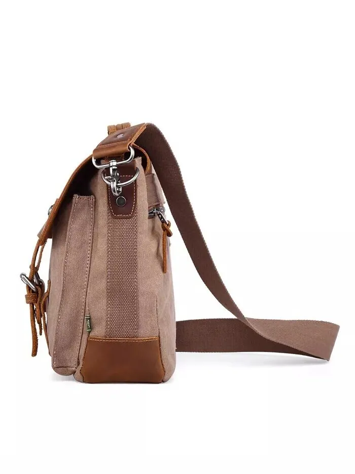 Сумка-мессенджер Hudson Canvas TSD BRAND — изображение 2 из 14, коричневый