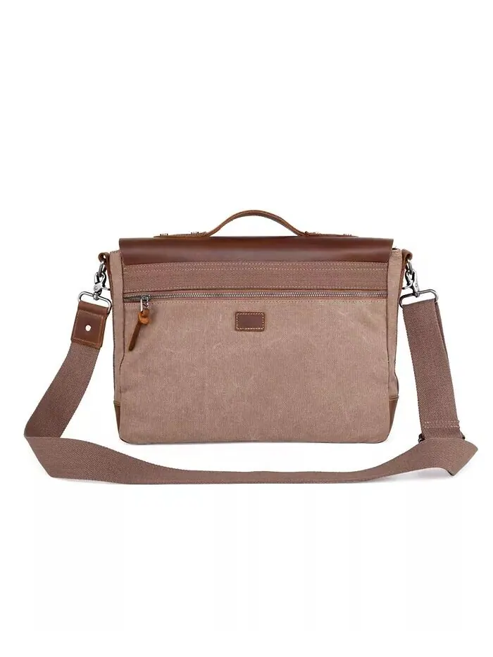 Сумка-мессенджер Hudson Canvas TSD BRAND — изображение 3 из 14, коричневый