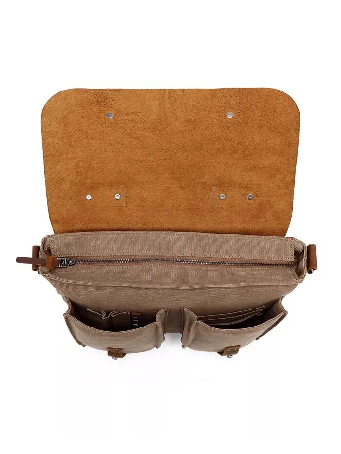 Сумка-мессенджер Hudson Canvas TSD BRAND — изображение 13 из 15, хаки