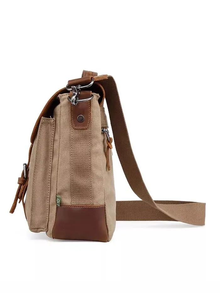 Сумка-мессенджер Hudson Canvas TSD BRAND — изображение 3 из 15, хаки