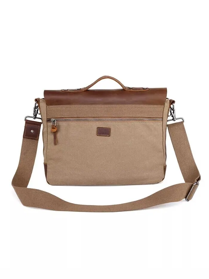 Сумка-мессенджер Hudson Canvas TSD BRAND — изображение 4 из 15, хаки