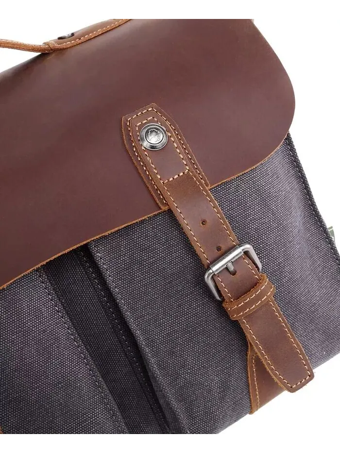 Сумка-мессенджер Hudson Canvas TSD BRAND — изображение 12 из 15, серый