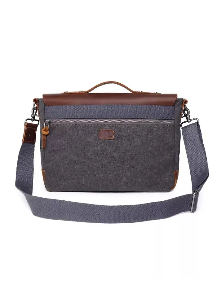 Сумка-мессенджер Hudson Canvas TSD BRAND — изображение 4 из 15, серый