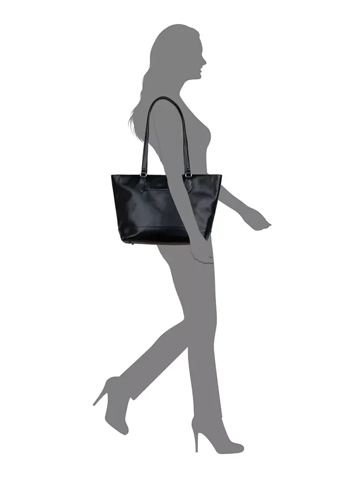 Сумка-тоут Meka Extra Large Leather Tote Patricia Nash — изображение 5 из 6, черный