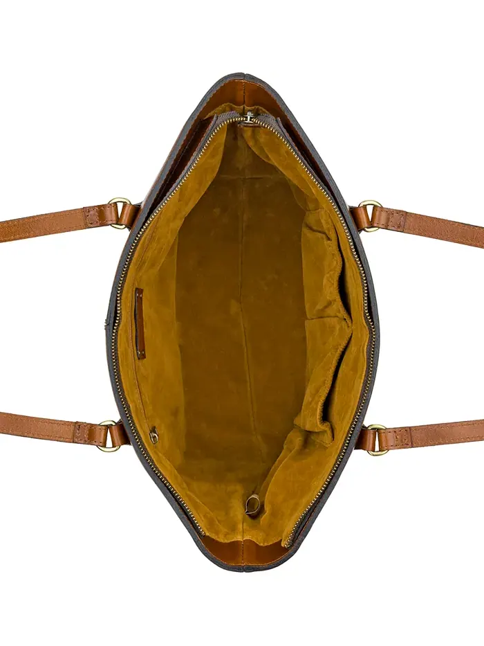 Сумка-тоут Meka Extra Large Leather Tote Patricia Nash — изображение 4 из 6, коричневый